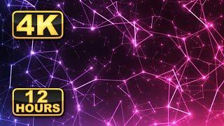 Abstract Colorful Constellations 4K Network Geometric Shapes Sci-Fi Screensaver for Relaxing