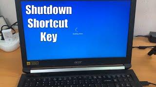 How To Shutdown Acer Laptop Using Keyboards  Shutdown Shortcut Key in Windows 10 #shutdown