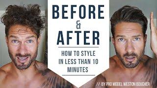 How To Style Men’s Hair Like A Pro In Less Than 10 Minutes  Hairstyle Tips by LA Model
