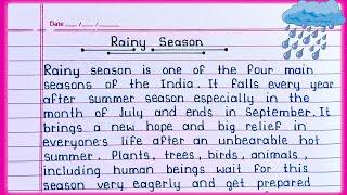 Essay on Rainy Season in English  Rainy Season essay in English  Rainy Season essay writing 