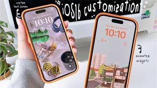 HOW TO CUSTOMIZE iOS 16 cute lock screen widgets favorite apps tips & tricks  Aesthetic 