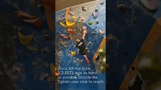 Squeeze legs as hard as you can on this V67A at Movement Englewood #bouldering #climbing