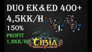 Tibia  Falcon Bastion   Duo EK&ED 400+  45kkh 150%  100 Charms