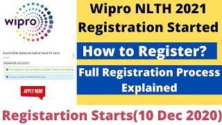 Wipro Nlth Registration 2021 . Apply Now Full Registration Process Explained #WiproNlth2021 #Wipro