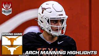Arch Manning throws for 355 YDS & 3 TD in Texas Longhorns Spring Game   ESPN College Football