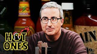 John Oliver Fears For Humanity While Eating Spicy Wings  Hot Ones