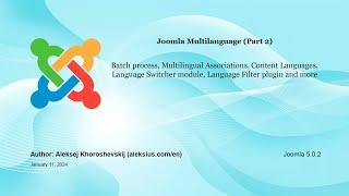 Joomla Multilanguage Part 2