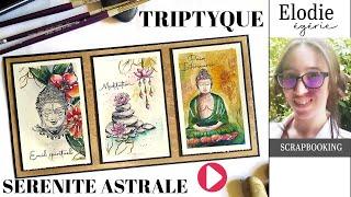 Création dun Triptyque Scrapbooking Sérénité Astrale avec Elodie  Tutoriel Zen et Artistique