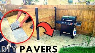 DIY Concrete Paver Patio Simple and Inexpensive method