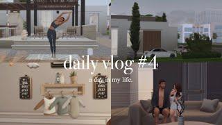 day in my life  gloomy day + yoga + cleaning + movie night etc  the sims 4 vlog