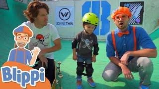 Blippi & Shaun White Learn Skateboard Tricks  Activities for Kids  Educational Videos for Toddlers