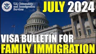 Visa Bulletin July 2024 Family Immigration Petition and Immigrant Visa Backlog News