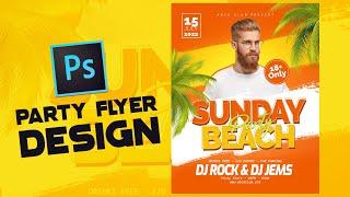 Party Flyer Design Photoshop Tutorial - Poster Design Tutorial