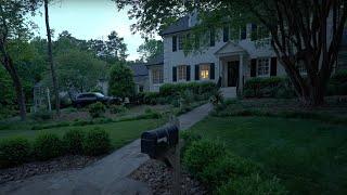 American Neighborhood Walk from Sunset into Night  Nature Sounds for Sleep and Study