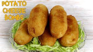 Potato Cheese Bombs  Crispy & cheesy Potato bread rolls 