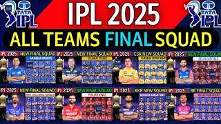 IPL 2025 - All Teams Squad  IPL Team 2025 Players List  RCB MI CSK KKR GT SRH Squad IPL 2025