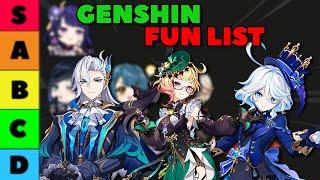 Who Are The MOST FUN Characters In Genshin Impact?  4.8 Tier List