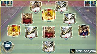 INSANE ICON TEAM OVERHAUL  6.7 BILLION 106 OVR TEAM UPGRADE  HOL RETRO PACK OPENING  FC MOBILE