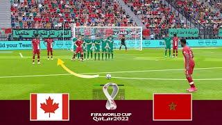 Canada vs Morocco - Penalty Shootout - FIFA World Cup 2022 - eFootball PES Gameplay