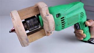 How to Make a Wooden Router Attachment for a Drill machine.  DIY .