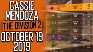 The Division 2  Cassie Mendoza  Gun Runner Reset  Whats for Sale