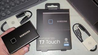 Samsung Portable SSD T7 Touch Unboxing + Setup  2021