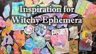 Inspiration for Witchy Ephemera and embellishments for your Grimoire & Art Journal