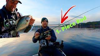 Locating late Fall Crappie NEW One Piece Crappie Fishing Rod