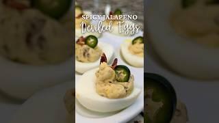 Spicy Jalapeno Deviled Eggs are absolutely delicious. Dont skip these#recipes