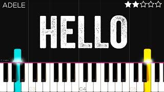 Adele - Hello  EASY Piano Tutorial