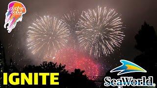 Ignite fireworks  light tunnel  Laser Reef during Electric Ocean 2021 at SeaWorld San Diego