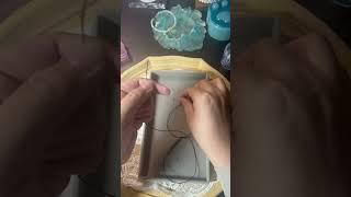 ASMR making bracelet strings and beads black and blue cute braid bracelet