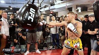 FULL & UNCUT - CONOR MCGREGORS MEDIA WORKOUT FOR FLOYD MAYWEATHER JR.