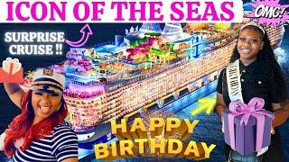 ICON OF THE SEAS + SURPRISE CRUISE  + WORLDS LARGEST CRUISE SHIP + BEST PARTY EVER + TRAVEL VLOG