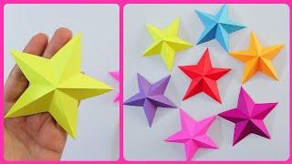 Easy Paper Star in 1 minute  Eid decoration ideas at home