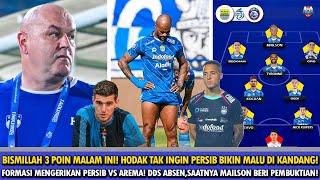 NGERI FORMASI PERSIB VS AREMASaatnya Mailson Beri PembuktianHodak Tegaskan 3 Poin Wajib