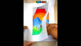 Creative 3D art Scenery Drawing #creativeart #satisfying #3Ddrawing # #drawing