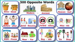 300 Opposite Words  Antonyms In English  Opposites  Opposite word in English  Common opposites
