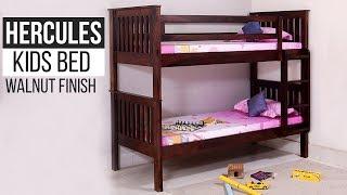 Kids Bed Buy Sheesham Wood Hercules Kids Bed Walnut Finish Online @ Wooden Street