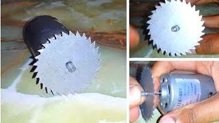 How to make a Powerful Mini DREMEL Tool  Circular Saw