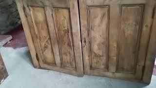 Irish Stone Cottage Restoration - Restoring Old Pine Linen Closet