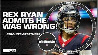 Rex Ryan admits HE WAS WRONG over C.J. Stroud?   NFL Countdown