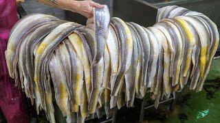 Amazing Braised Eel Making Fried Fish Roe  驚人的 紅燒鰻魚製作 酥炸魚卵 - Taiwanese Street Food