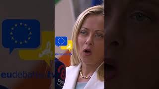 Italys Giorgia Meloni on Migration Pact NO