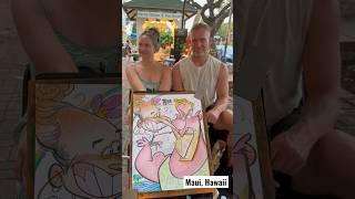 She was nervous the whole time #art #hawaii #maui #caricature #lahaina #artist #caricatures #funny