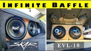 Save Trunk Space With This Subwoofer Design - Infinite Baffle - 5000 Watt Test - Skar Audio EVL-18