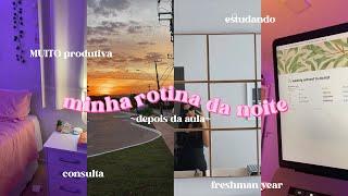 VLOG minha rotina da noite depois da escola  freshman year estudos MUITO produtiva  