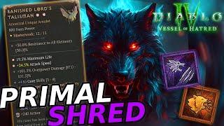 Diablo 4 DRUID Build PRIMAL SHRED PIT 95 AND SPEEDFARM EVERYTHING Season 6