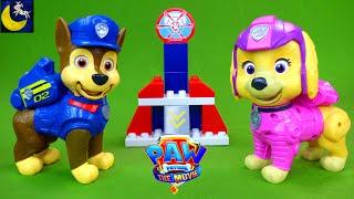 Talking Mission Pups Chase and Skye Paw Patrol The Movie Toys Unboxing Video & Liberty Mega Bloks