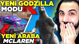 YENİ GODZILLA MODU EFSANE YENİ ARABA MCLAREN GELDİ  PUBG MOBILE